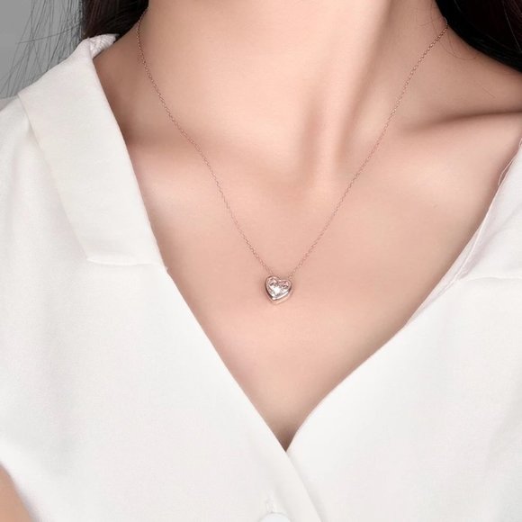 0.029ct. t.w. Diamond Heart Necklace - Picture 7 of 15